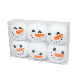 Box Of Snowman Snowball Ornaments - 3.5"