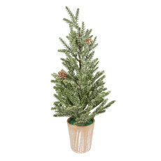 Pine Tree In Pot Green - H40xd20cm