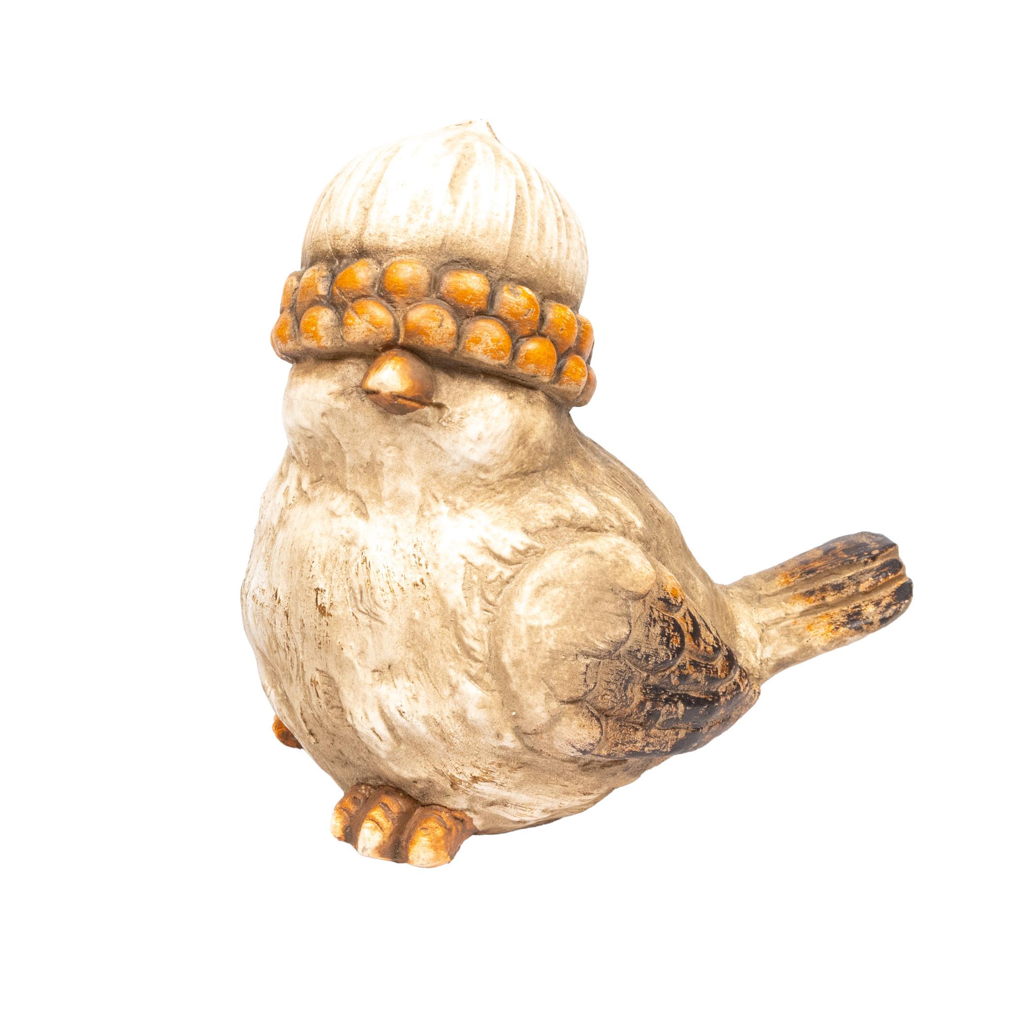 Ceramic Bird Figure - Brown - L21xw15xh22cm