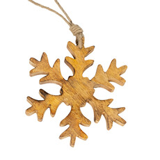 Ornament Snowflake Brown 2 Assorted - d16cm