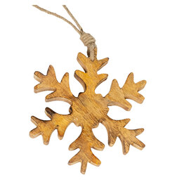 Ornament Snowflake Brown 2 Assorted - d16cm