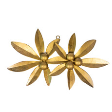 Ornament Leaves Gold 19cm