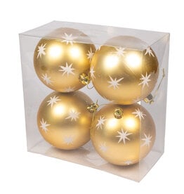 Christmas Ball Sparkle Star 100mm - Box of 4