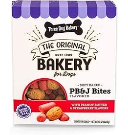 Three Dog Bakery Soft Baked Peanut Butter & Strawberry Bites 13 oz
