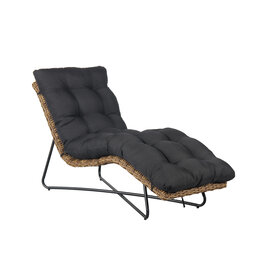 Dario Woven Sunlounger - Black