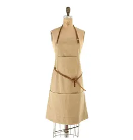 Dijk Apron with Brown Pockets and Straps