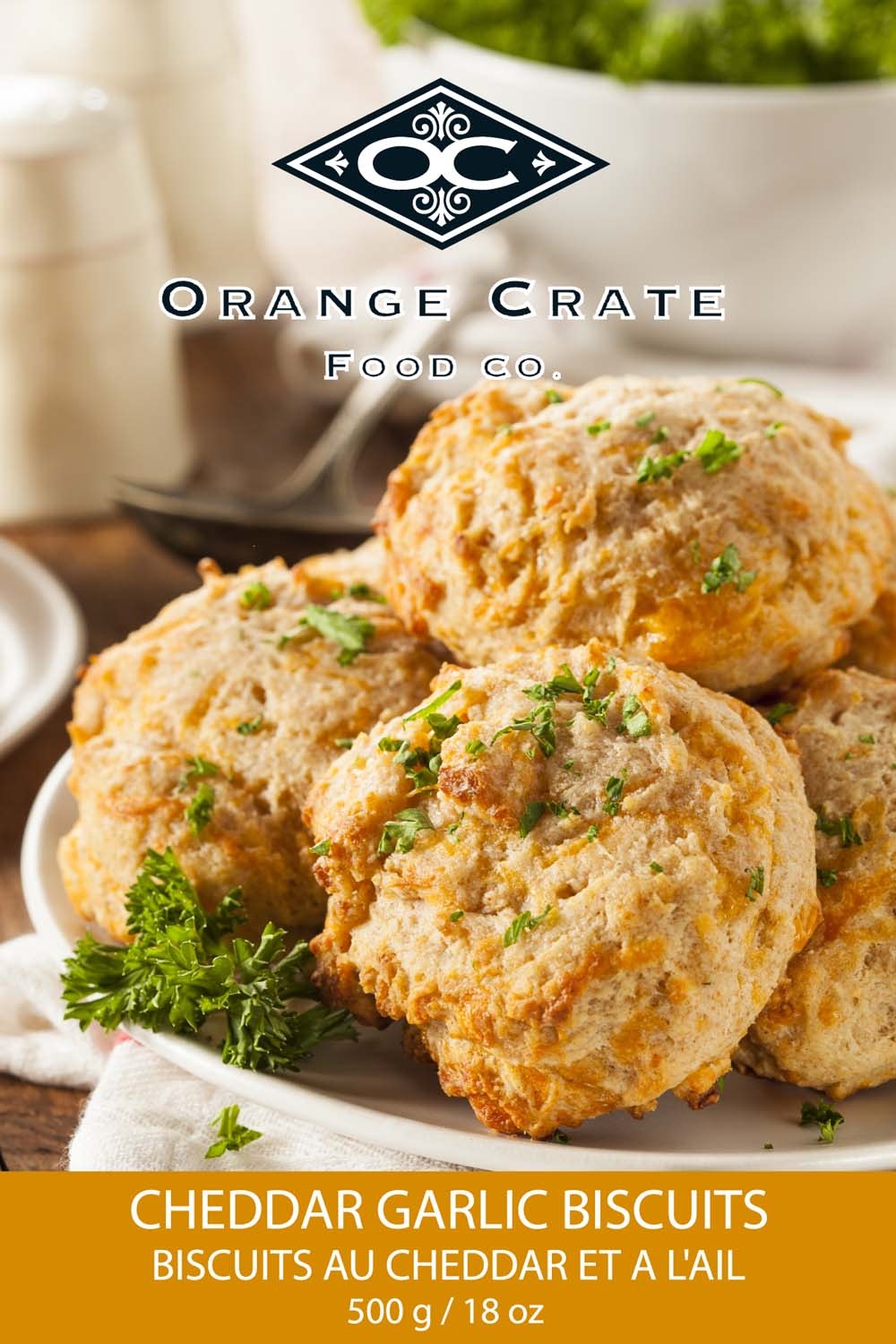 Orange Crate Food Co Cheesy Garlic & Herb Biscuits
