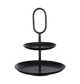Mica Rama Tiered Stand - Black - h36xd28cm