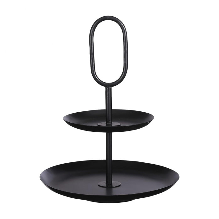 Mica Rama Tiered Stand - Black - h36xd28cm