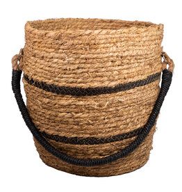 Basket  Large - Black Stripes with Handle 32x32x30