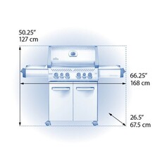 Napoleon Prestige 500 with Infrared Rear and Side Burners - Natural Gas - Stainless Steel