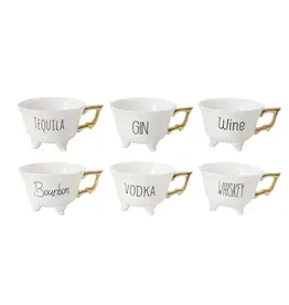 Creative Co-op Stoneware Footed Teacup - 6oz