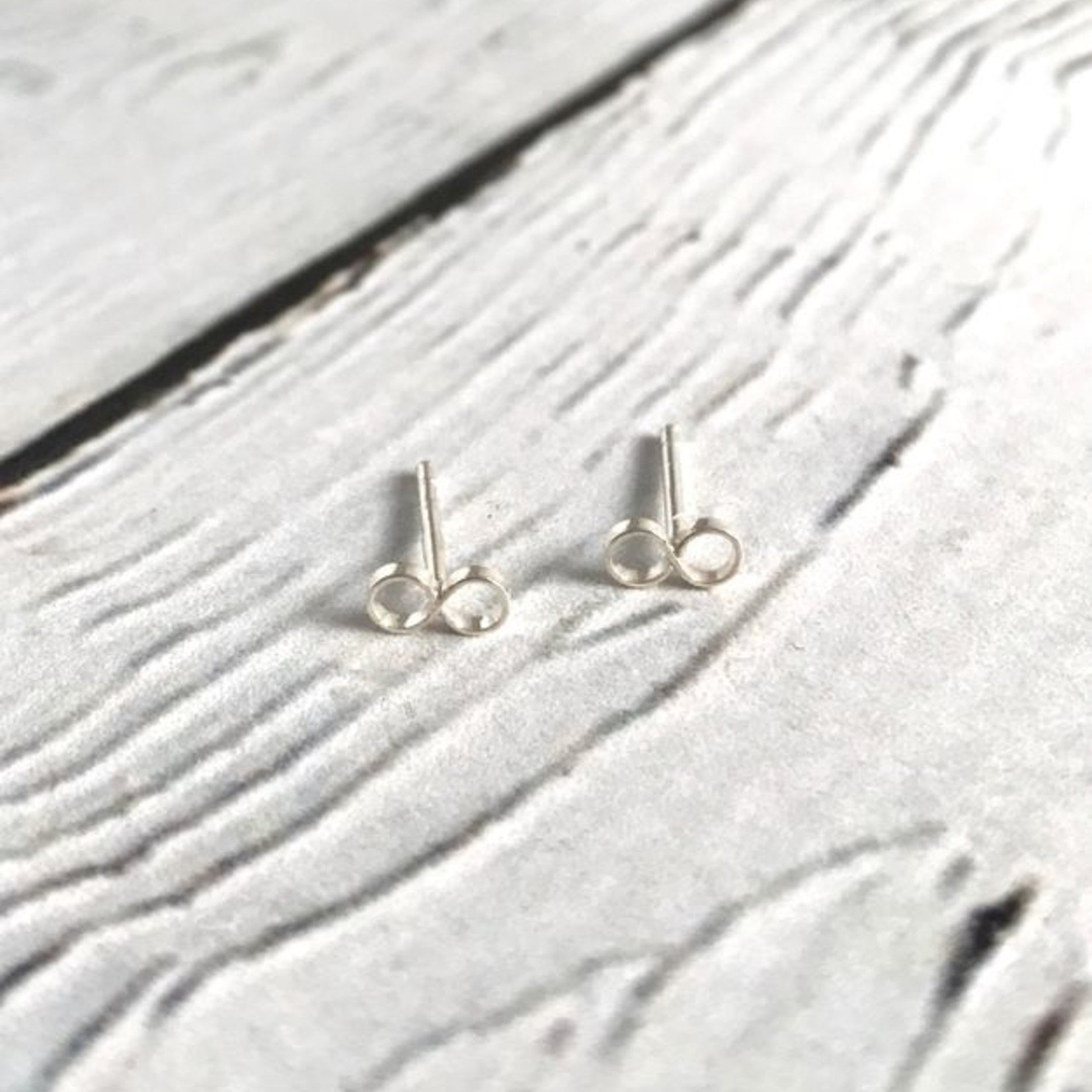 Sterling silver Infinity stud earrings