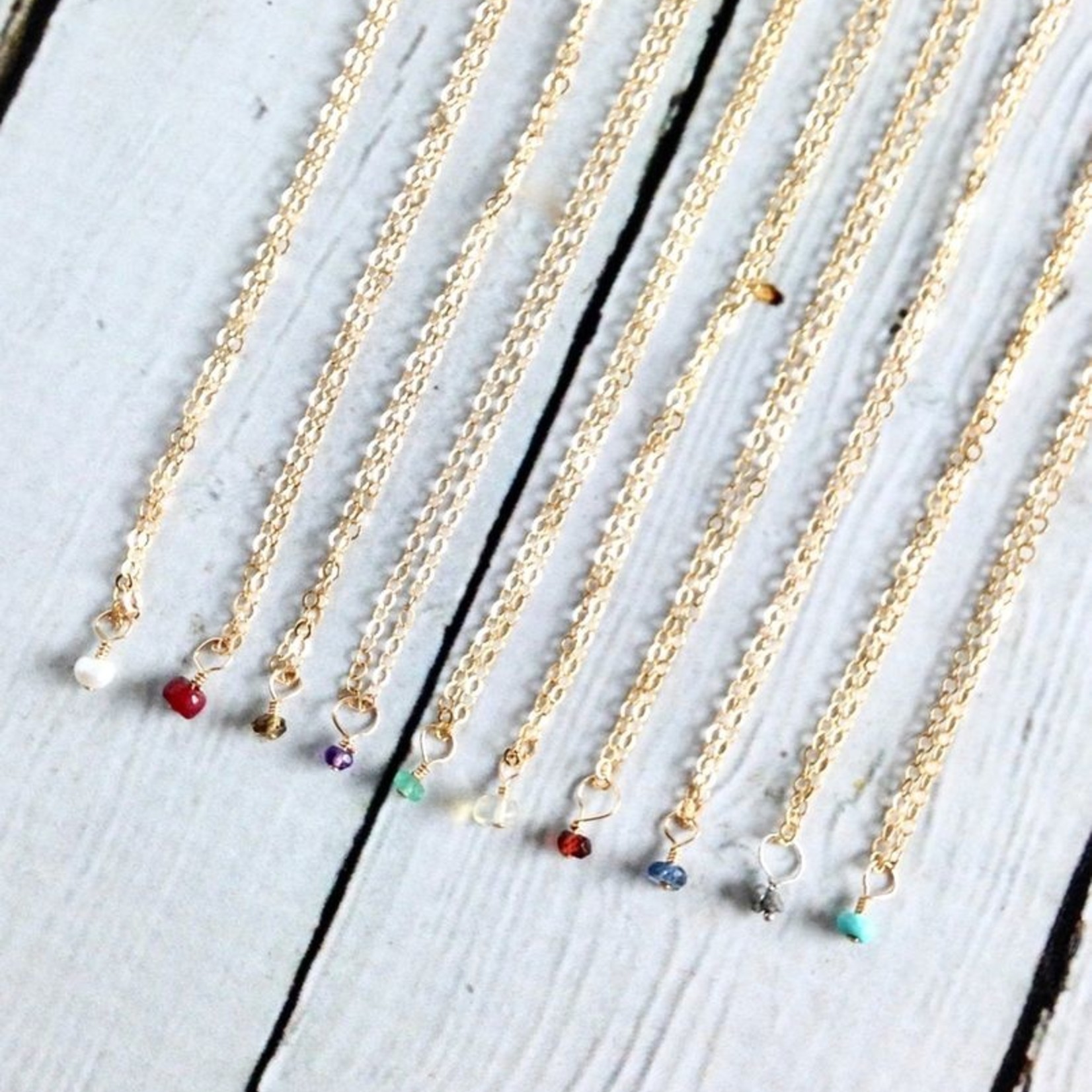 Handmade 14k Goldfill Birthstone Necklace