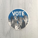 Vote! Round Vinyl Sticker DNO