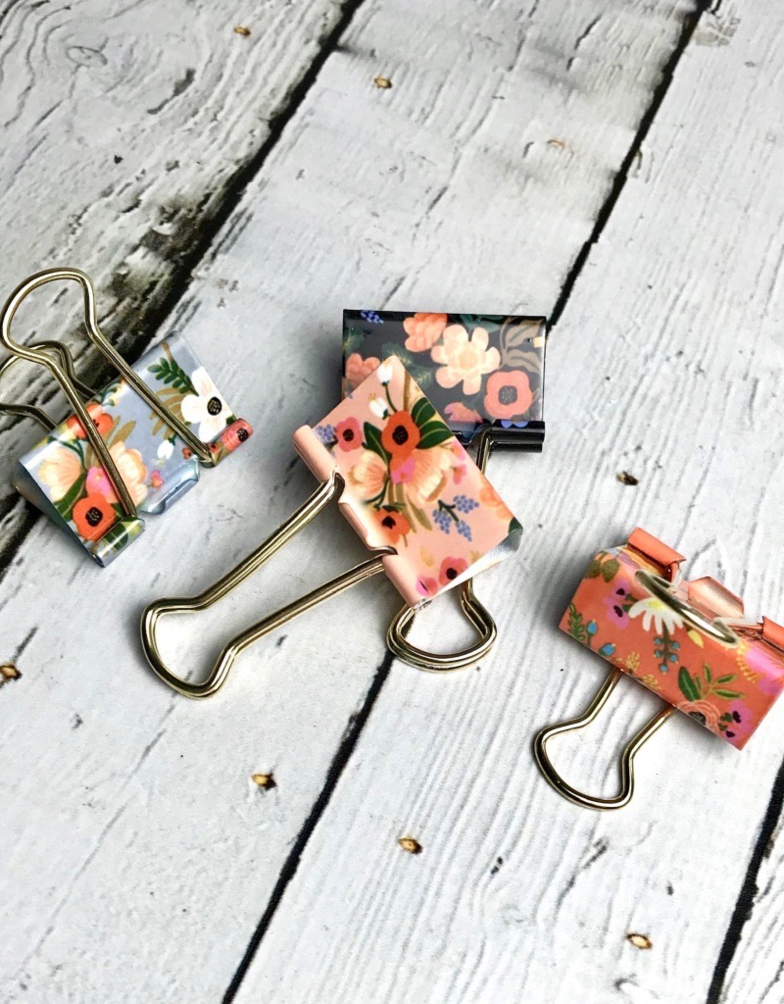 floral binder clips