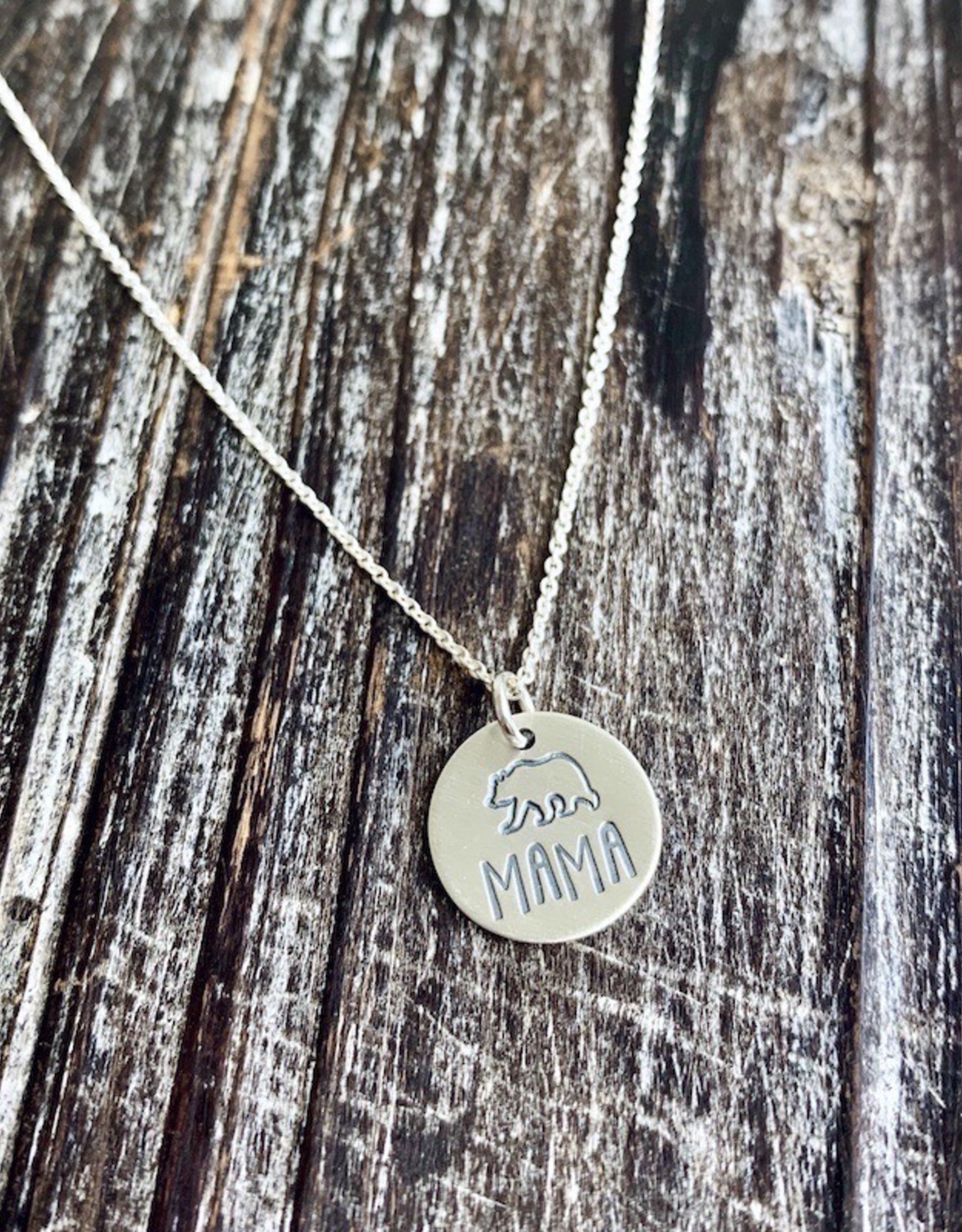 mama bear necklace silver