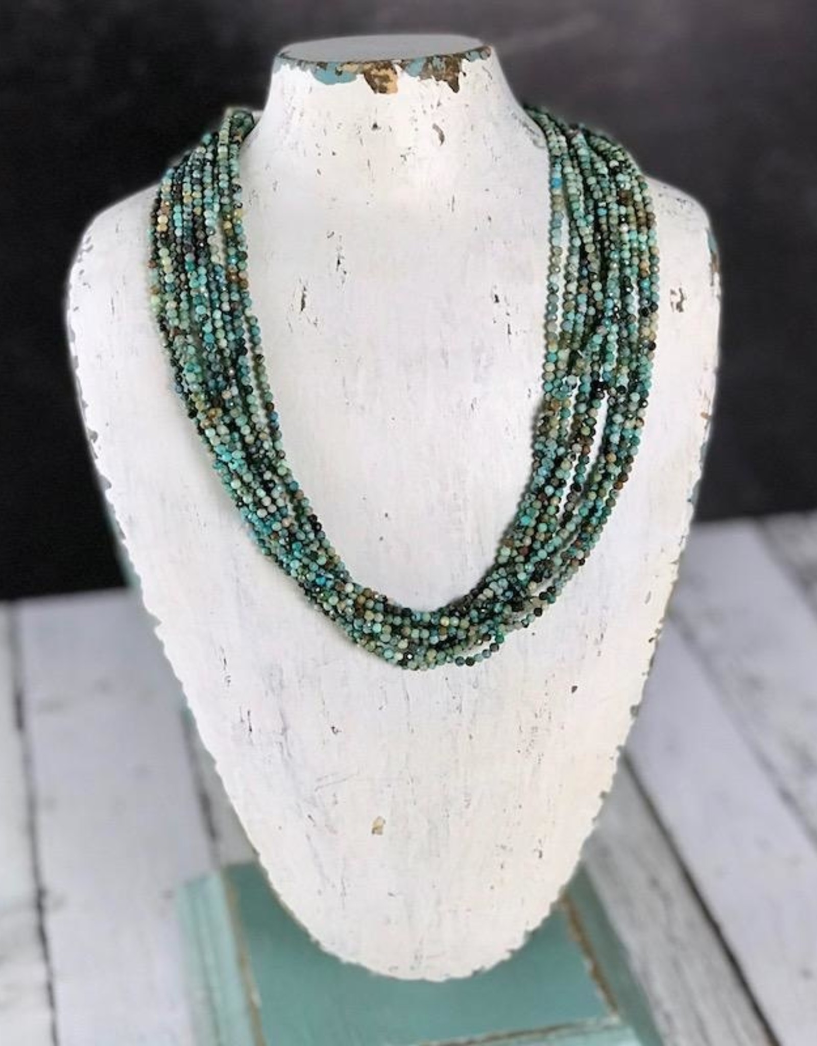 Multi-Strand Tiny Faceted Turquoise 