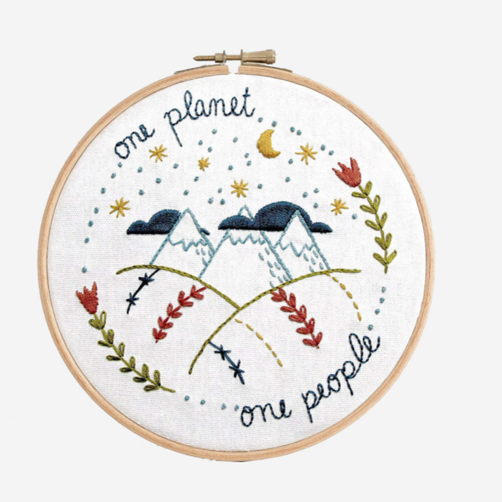 One Planet One People Embroidery Kit