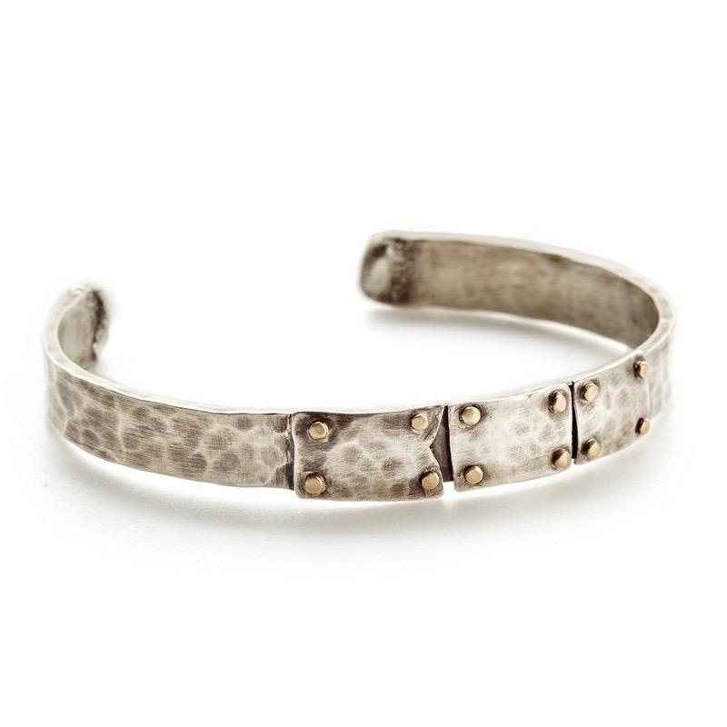 oxidized gold bangles