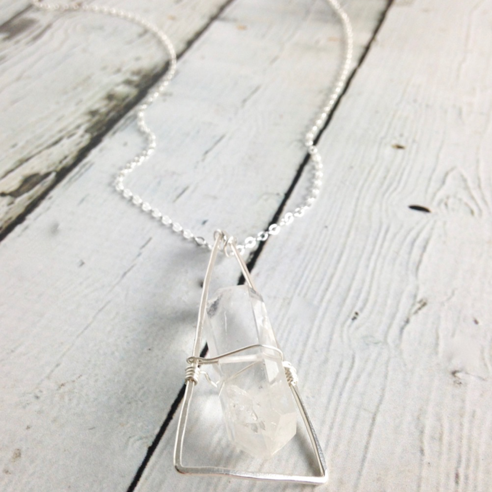 Handmade Silver Chalet Necklace