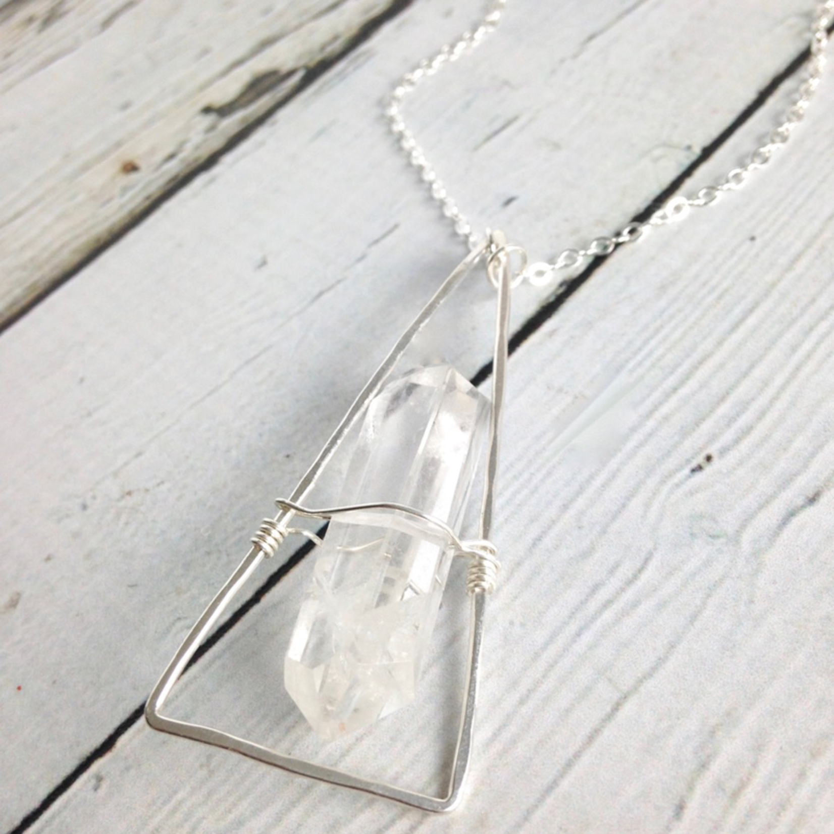 Handmade Silver Chalet Necklace
