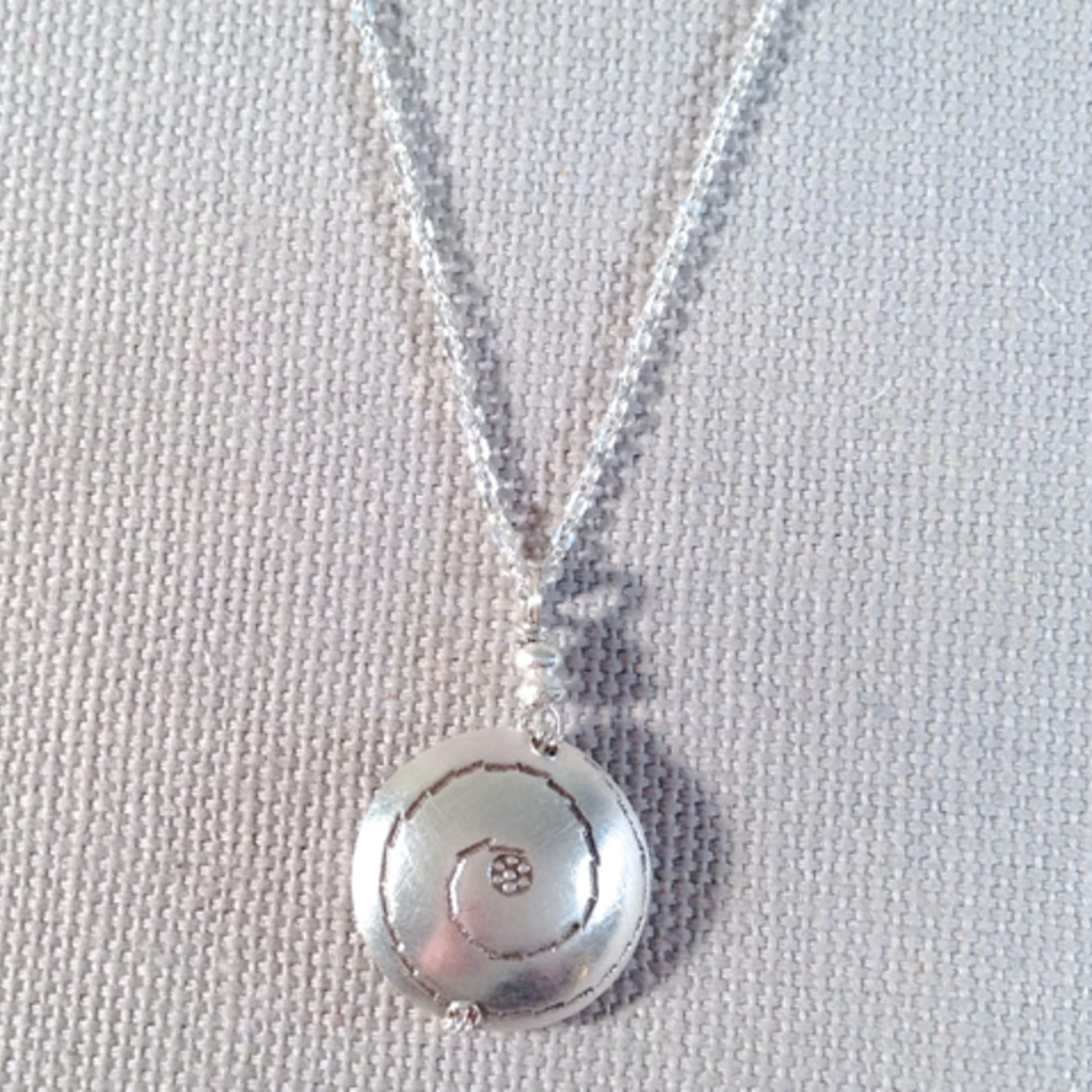 Handmade Sterling Wrapped White Coin Pearl Necklace