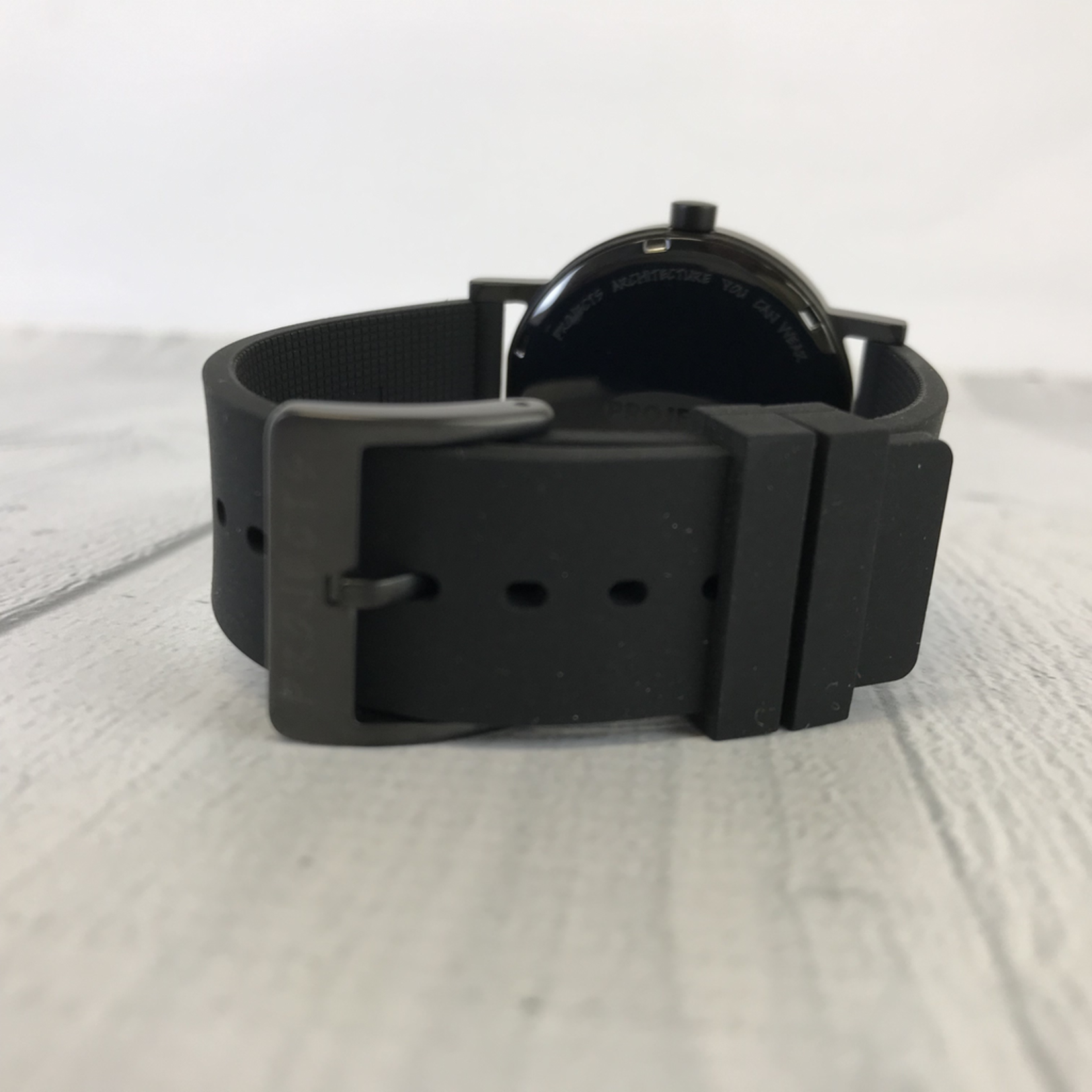 PROJECTS ‘Till Watch, 40mm Black face with Black Silicone Band