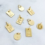 Gold Filled Initial Charm Pendant