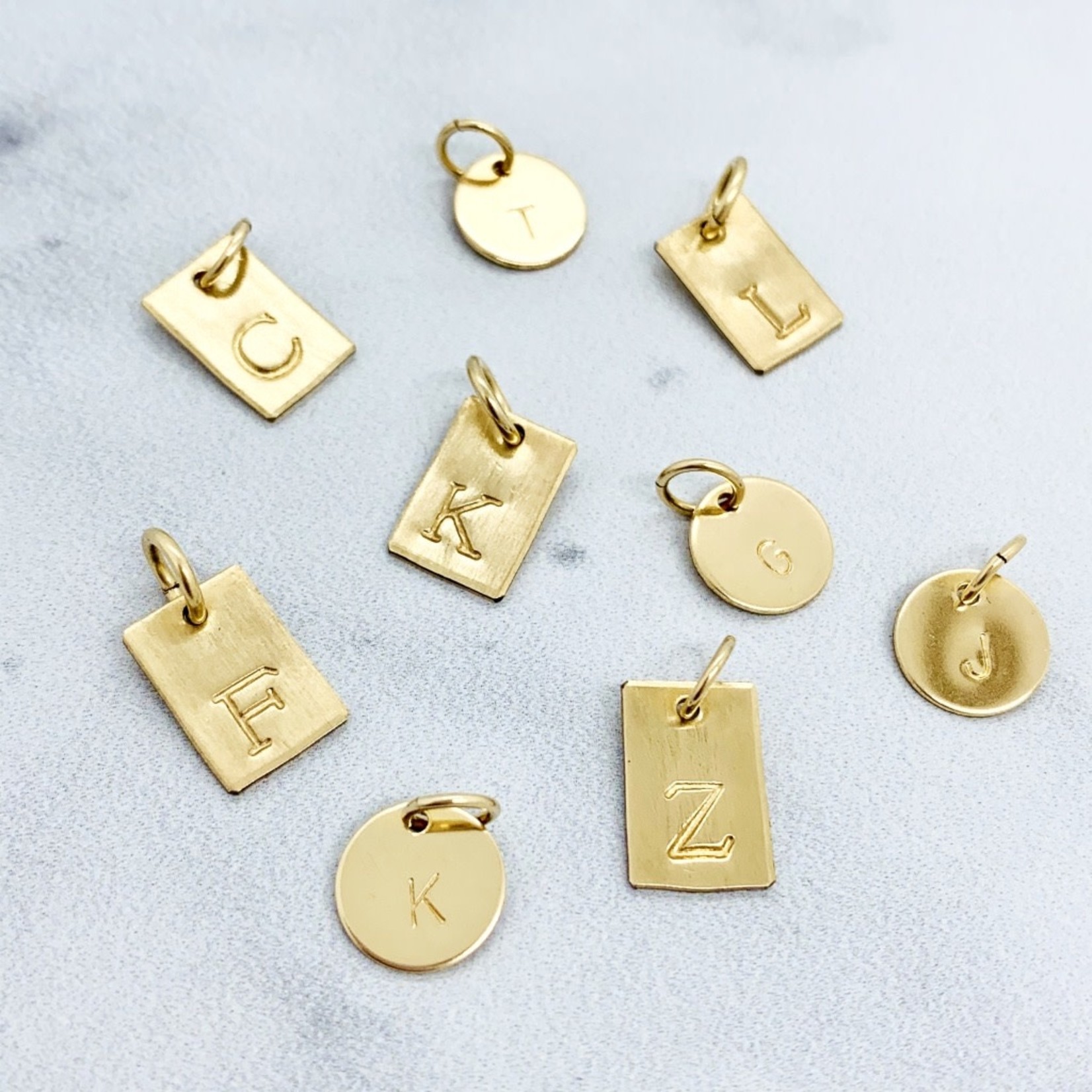 Gold Filled Initial Charm Pendant Silver In The City