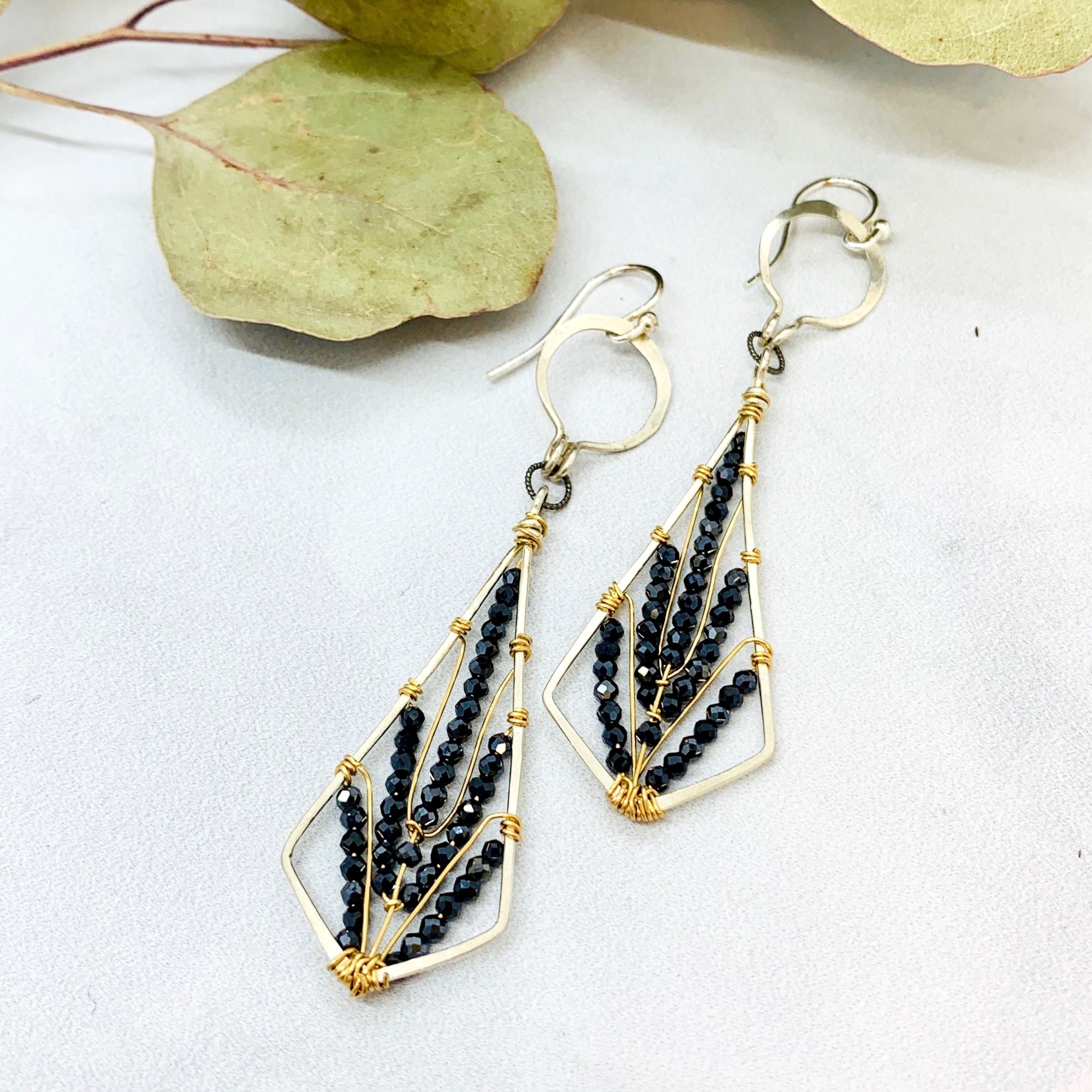 gold and silver diamond earrings