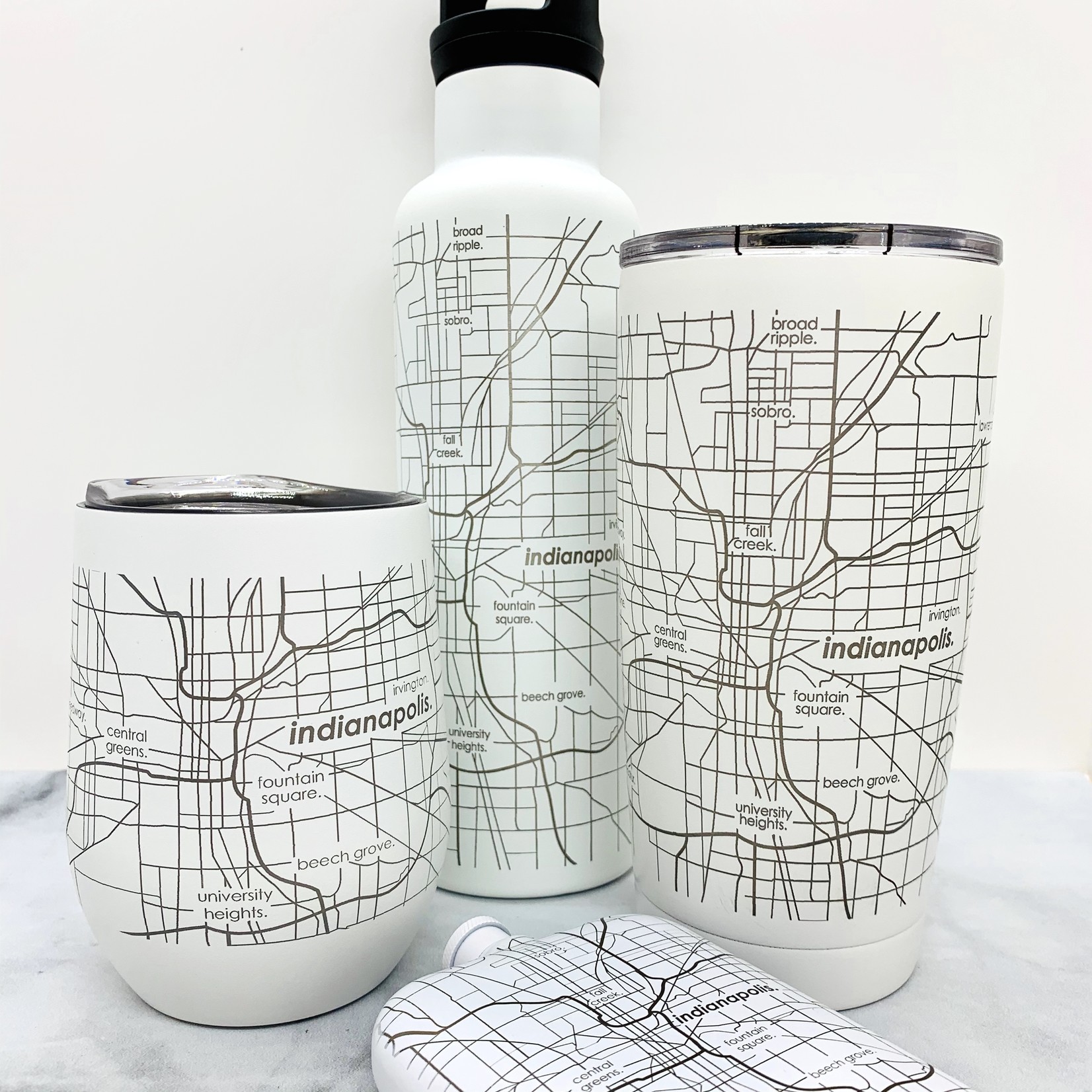 Indianapolis City Map Insulated Drinkware