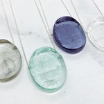 Hot Pressed Mini Ellipse Glass Pendant in