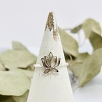 Silver Lotus Outline Ring
