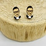 Handmade RBG Lasercut Wood Earrings on Sterling Silver Posts