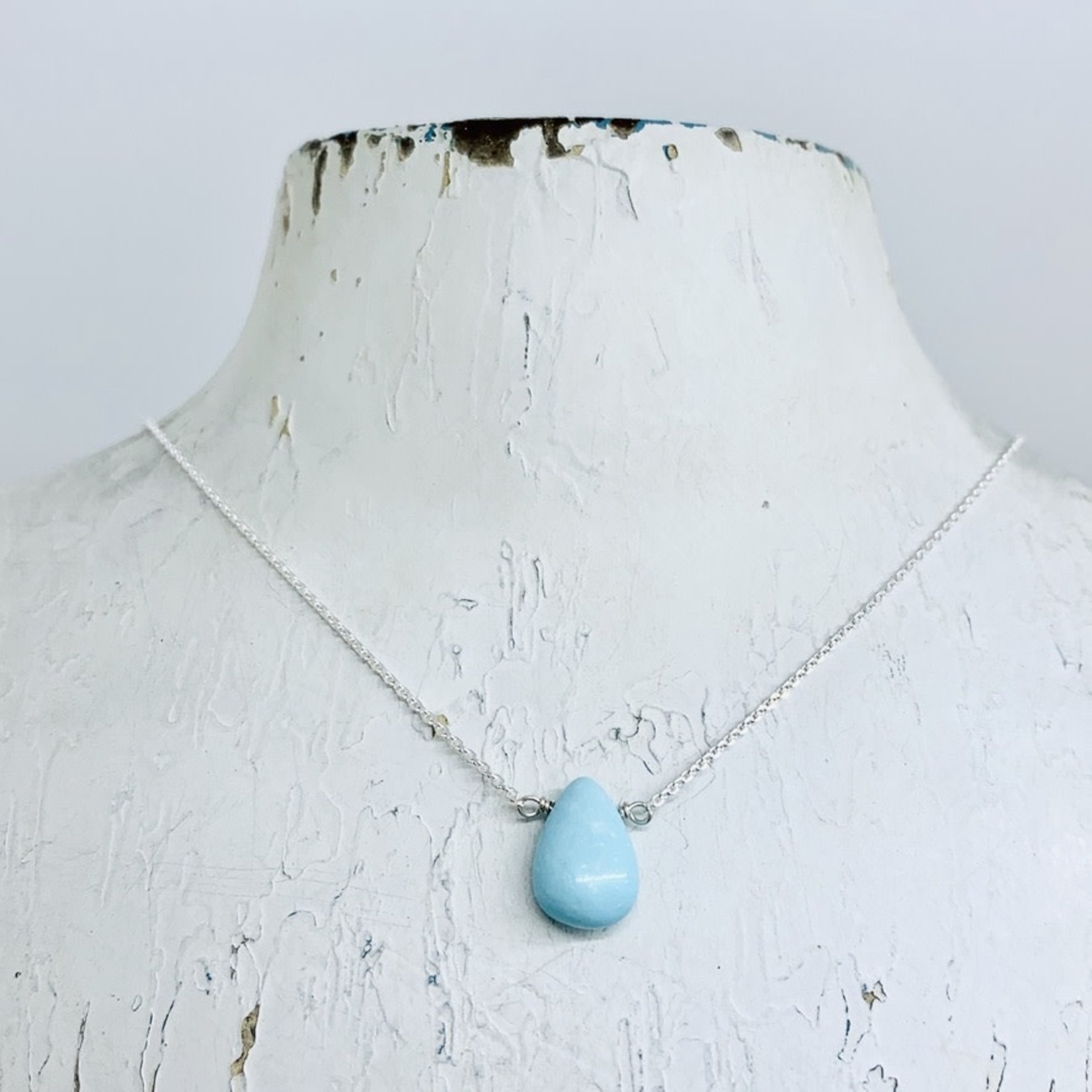 Silver Mila Necklace, Turquoise