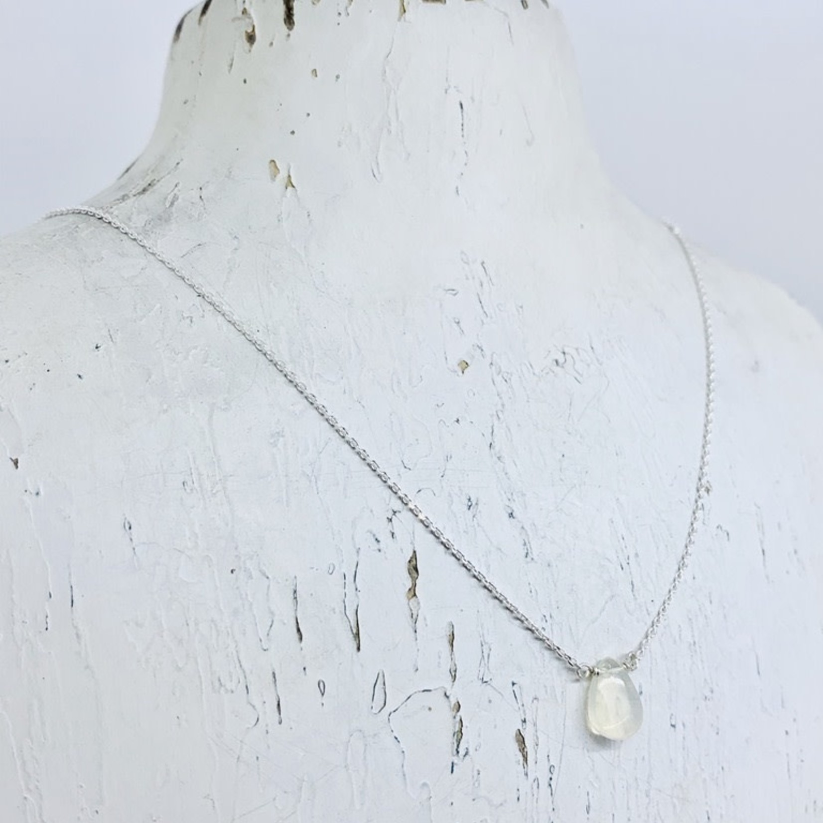 Silver Mila Necklace, Opal