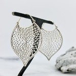 Baizaar Sterling silver petal cutout earrings
