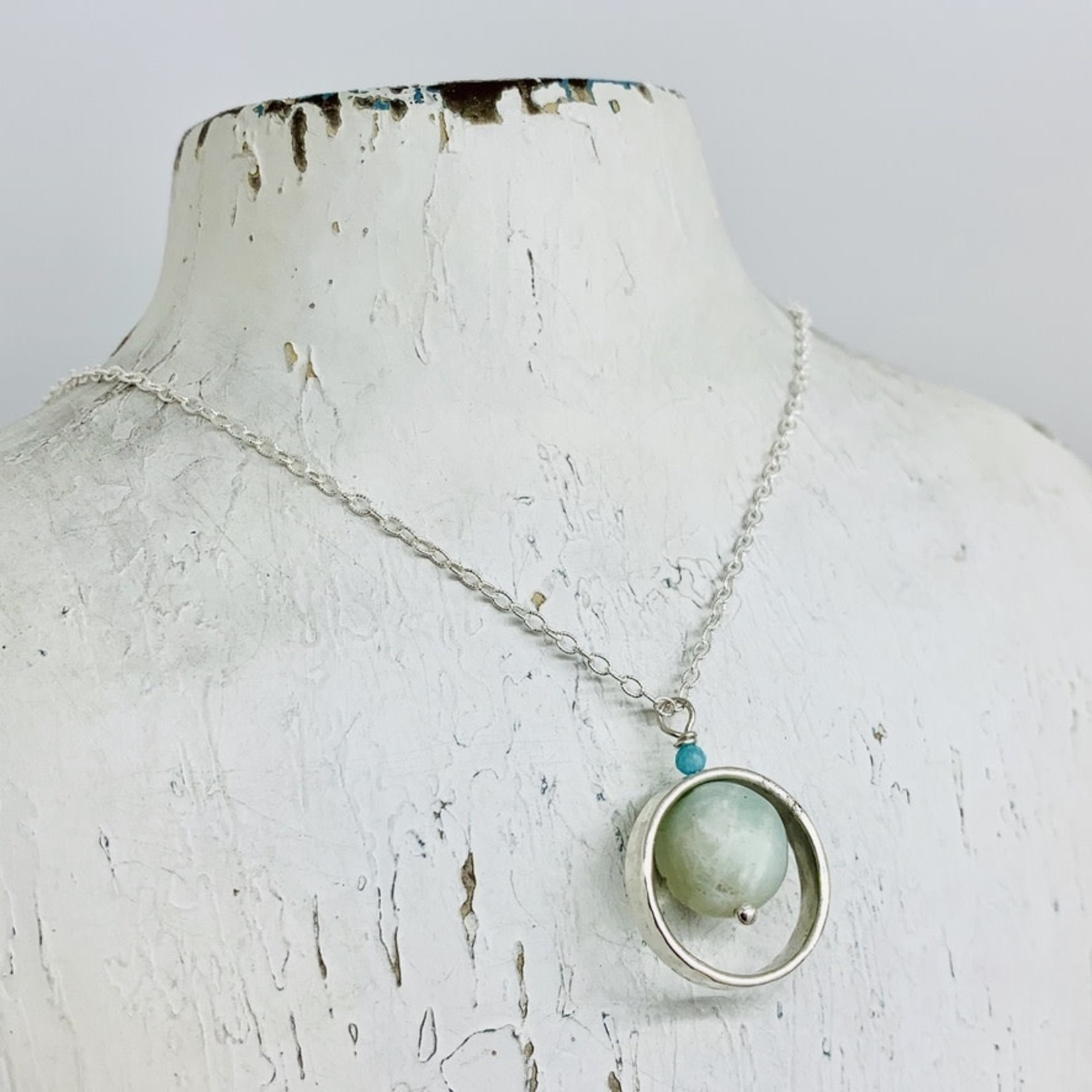 Stone Necklace Crystal Necklace Teal Necklace Spiritual Jewelry Beaded Necklace Gift For Her Amazonite /& Chrysacolla Necklace