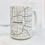 Indianapolis Map Glassware Ceramic Mug 15oz