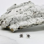 Bee Stud Earrings, Silver