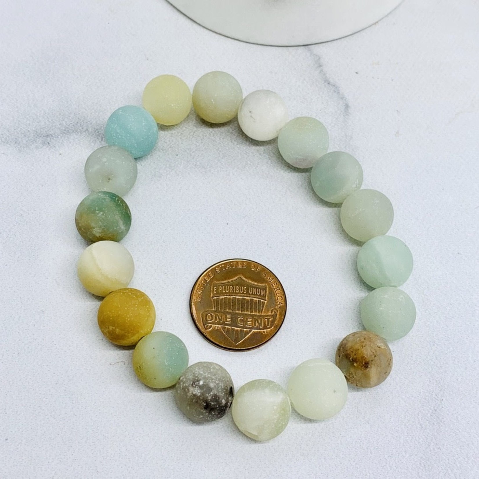 Matte Amazonite Stretch Bracelet 7 5 Silver In The City