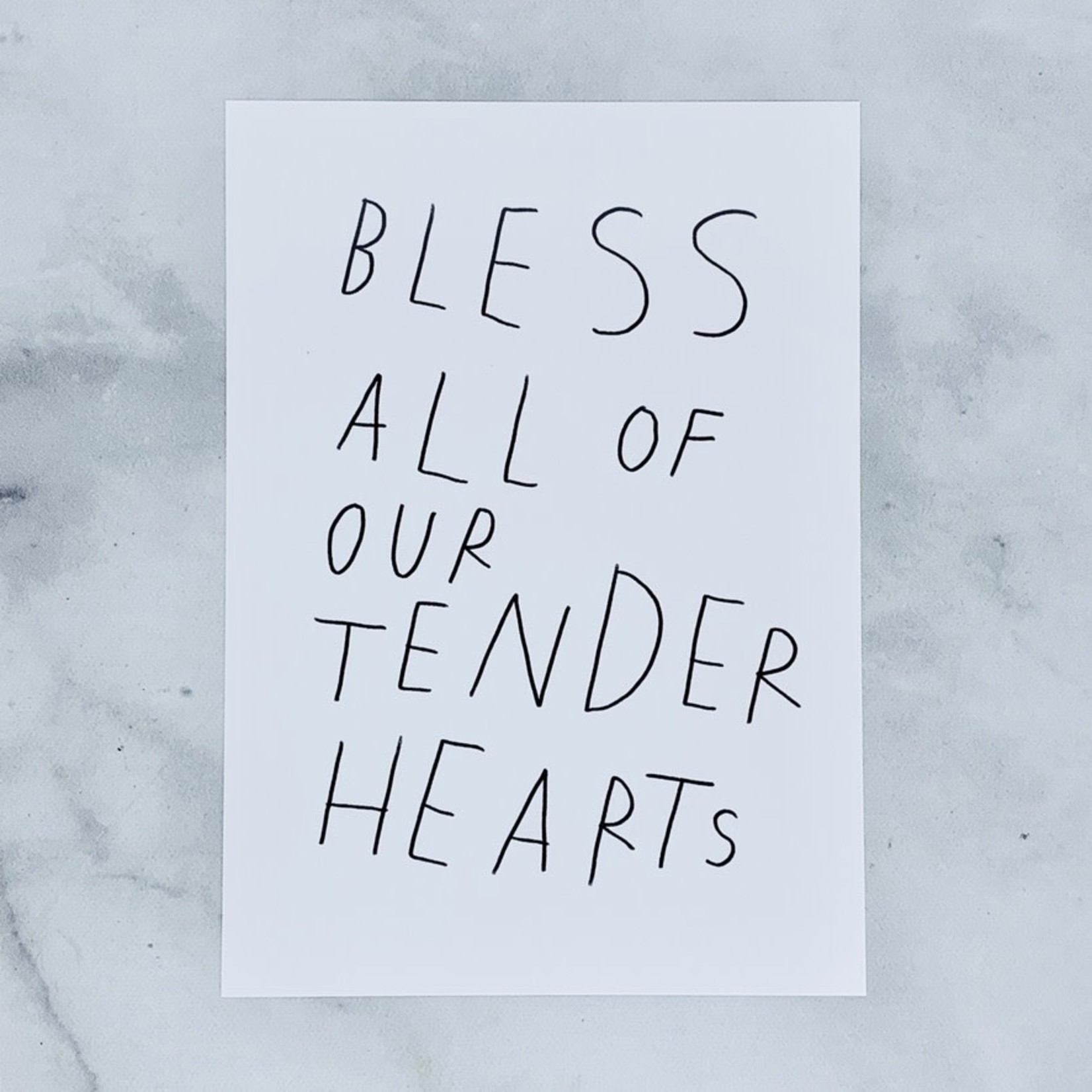 Rani Ban Co Bless Our Tender Hearts 5" x 7" Print