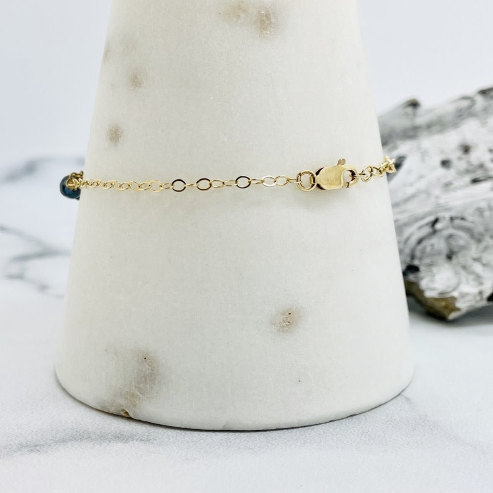 Handmade Bracelet With 14 K G F 1 2 Connected Moss Kyanite Rondelles Silver In The City