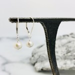Silver and 6.5mm FW Pearl Earring with Leverback