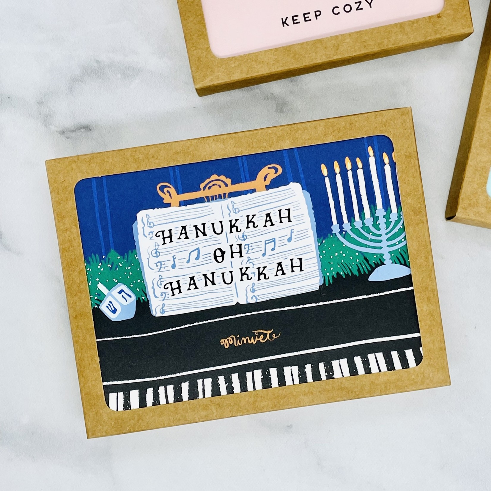 Boxed Hanukkah Piano Holiday Cards