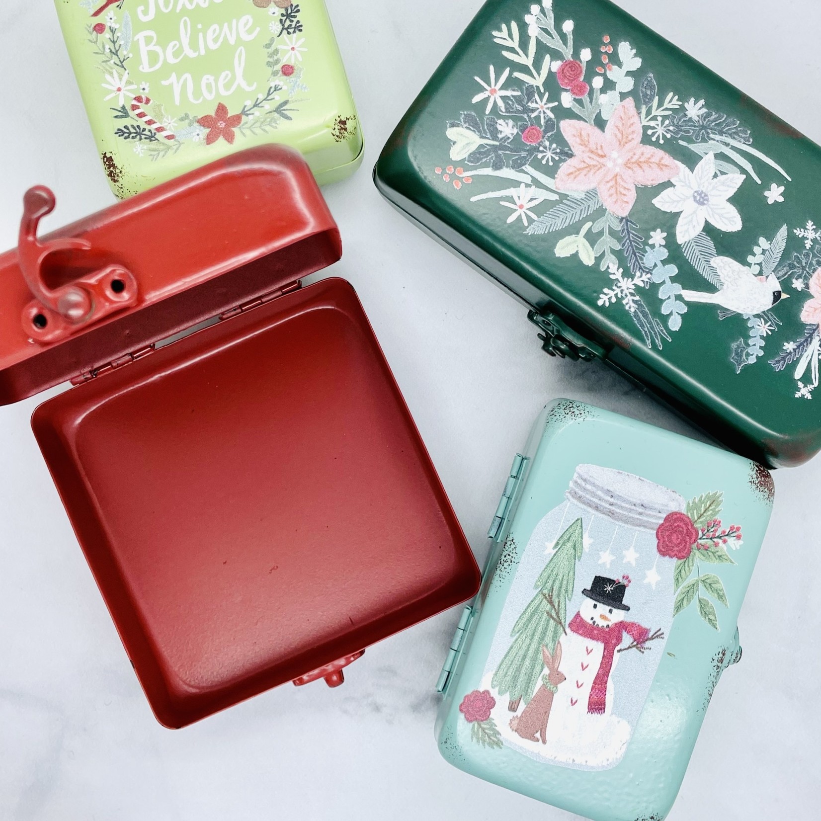 Decorative Metal Box w/ Holiday Images