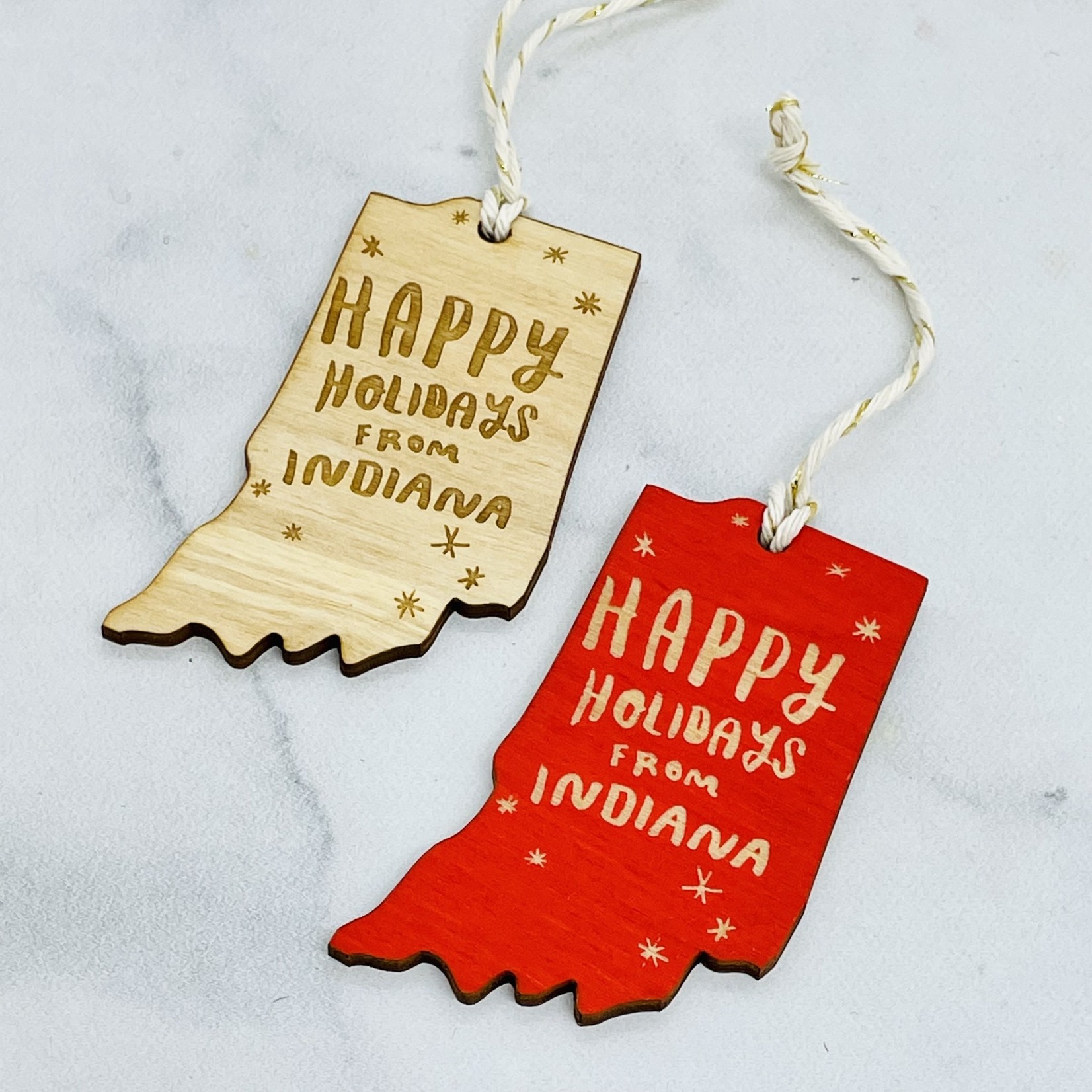 Happy Holidays From Indiana Ornament