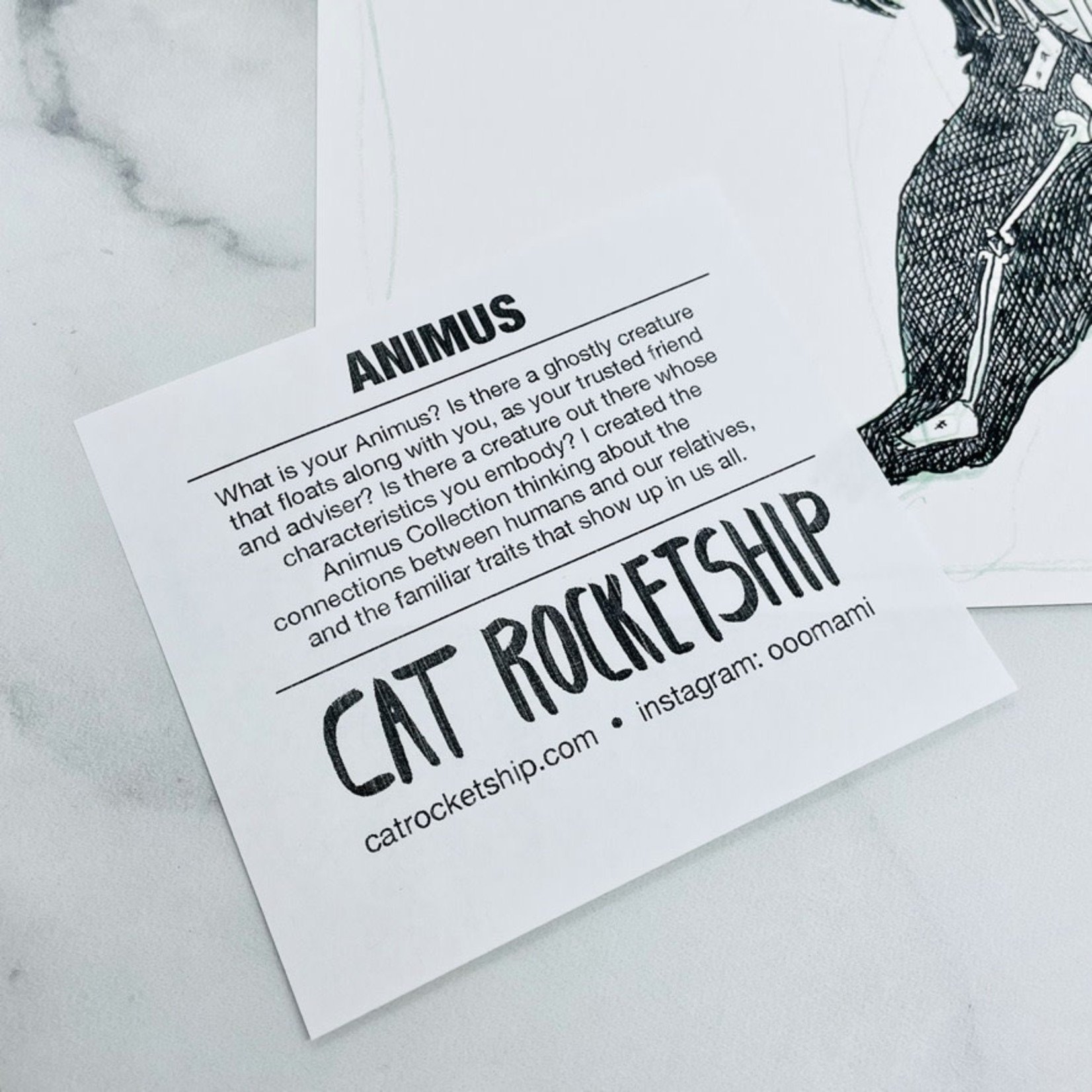 Cat Rocketship Penguin Animus 8" x 10" Print