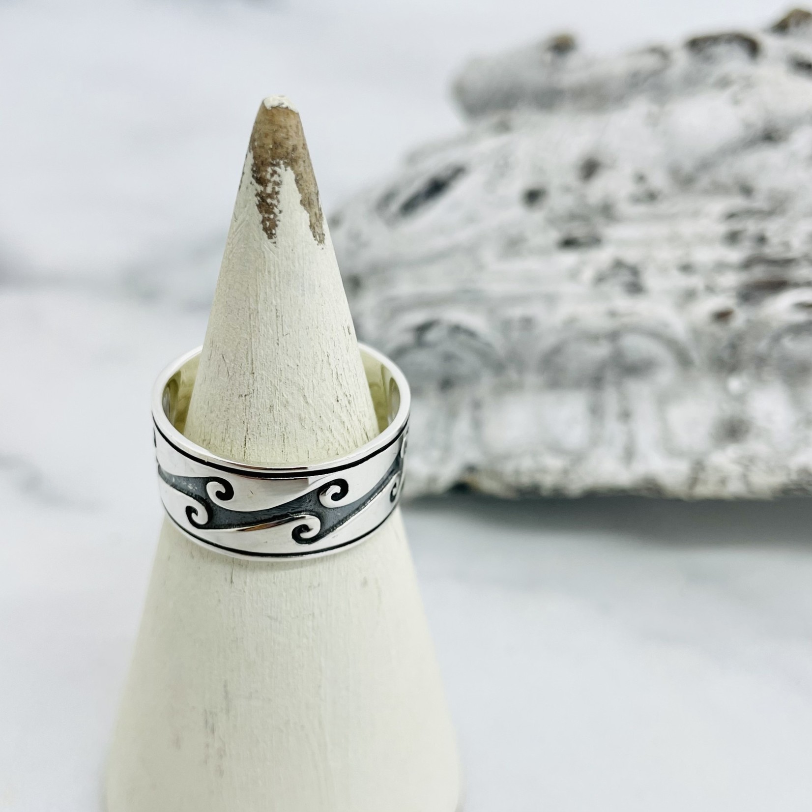 Silver Wave Design  Ring